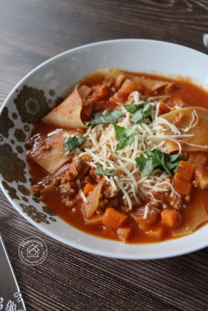 Recette Soupe rustique aux feuilles de lasagnes cassées