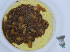 Recette Lentilles aux champignons et polenta