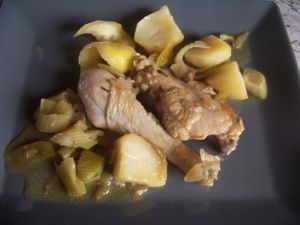 Recette Poulet aux fenouils, citron et pommes de terre