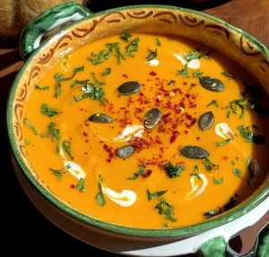 Recette Soupe de butternut et de patate douce rôtis