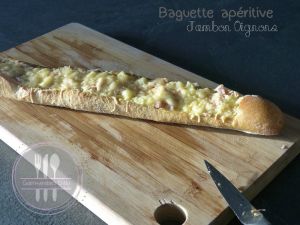 Recette Baguette apéritive : Jambon Oignons