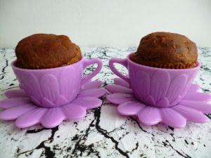 Recette Muffins diététiques hyperprotéinés vanille chicorée avec maca-lin-chia-son d'avoine-psyllium (sans beurre et riches en fibres)