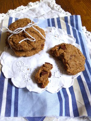 Recette Cookies à la caroube et chocolat noir (végane)