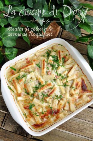 Recette Gratin de céleri à la crème de Roquefort