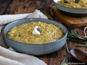 Recette Risotto de poireau au chèvre