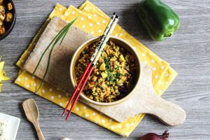Recette Riz sauté au tofu brouillé