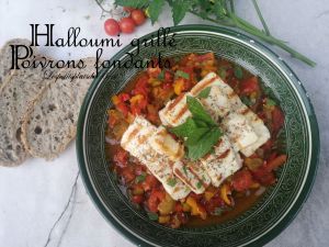 Recette Halloumi grillé et poivrons fondants