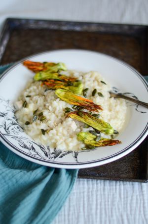 Recette Risotto à la fleur de courgette