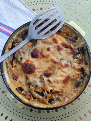 Recette Gratin de fanes de betteraves aux œufs