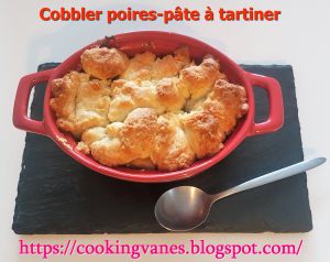 Recette Cobbler poires-pâte à tartiner