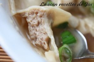 Recette Soupe won ton au poulet