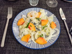 Recette Bluffant ! – Salade de fenouil, pêche et basilic