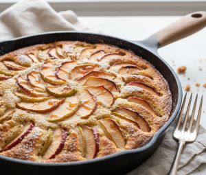 Recette Gâteau aux pommes simplissime à la poêle : recette facile et rapide