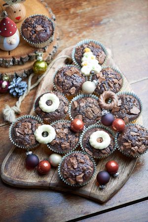 Recette Sapin de Noël en muffins au chocolat (sans gluten)