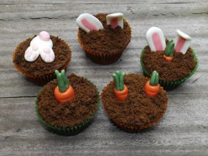 Recette Cupcakes carottes et lapins de Pâques
