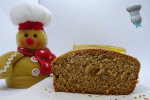 Recette Pain d'épices à la crème de marrons et orange confite, sans œuf