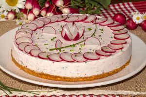 Recette Cheese cake aux radis roses