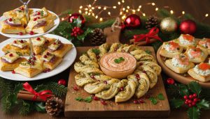 Recette Apéro de Noël : 3 recettes rapides et gourmandes à base de pâte feuilletée pour un festin express
