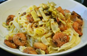 Recette Spaghettis aux crevettes, au fenouil et à l'orange