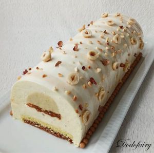 Recette Bûche Noisette Cappuccino Vanille