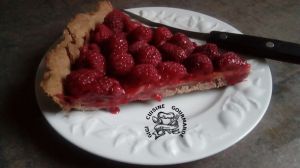 Recette Tarte cacaotee aux framboises