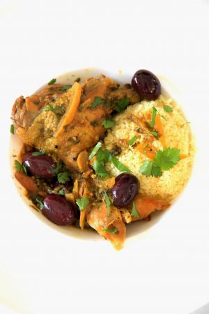 Recette Tajine de poulet aux olives et citron confit