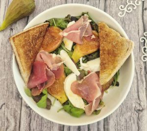 Recette Salade au jambon cru, mozzarella et figues