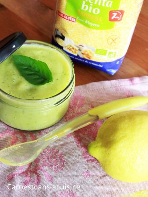 Recette Polenta au citron et courgettes au basilic (oeuf dur) – dès 8 mois