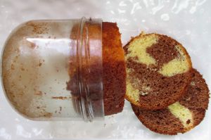 Recette Gâteau marbré au nutella en bocal