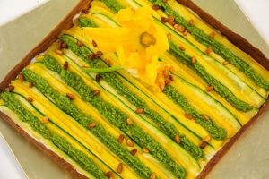 Recette Tarte fine courgette, pistou