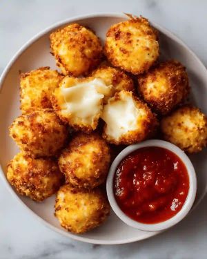 Recette Bouchées de mozzarella croustillantes au Airfryer