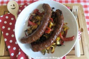 Recette One pan de poivrons et merguez, au Air Fryer ou au four