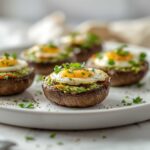 Recette Avocado and egg stuffed portobello mushrooms recipe