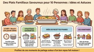 Recette Des plats familiaux savoureux pour 10 personnes
