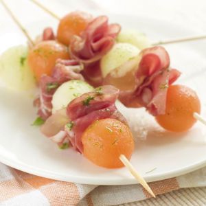 Recette Brochettes jambon melon mozarella