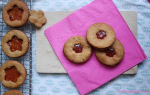 Recette Sablés à la confiture de fraises