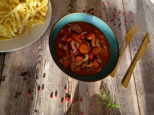 Recette Poulet à la bourguignonne au cookeo