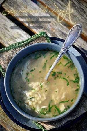 Recette Bouillon de poulet & Fregola