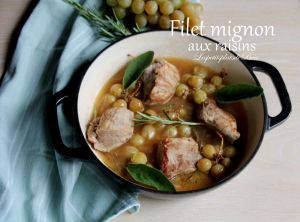 Recette Filet mignon aux raisins
