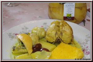 Recette Tajine de lapin, olives et artichauts