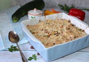 Recette Crumble de la jardinière au bacon