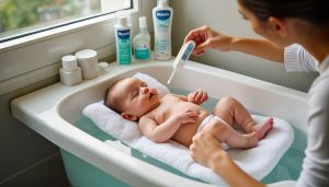 Recette Quand donner le premier bain à bébé ?