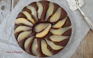 Recette Tarte cake poire chocolat de Christophe Felder