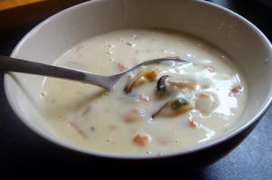 Recette Soupe aux moules à la crème