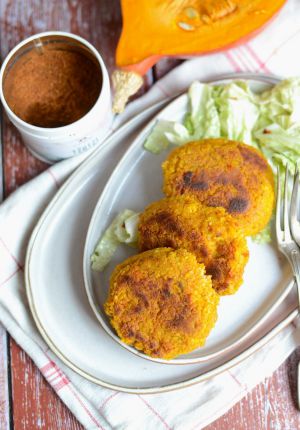 Recette Galettes semoule pois chiches et potimarron #vég