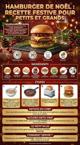 Recette Hamburger de Noël : recette festive pour petits et grands