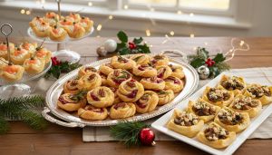 Recette Apéro de Noël : 3 recettes express et gourmandes avec pâte feuilletée pour un festin rapide