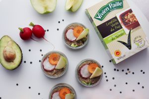 Recette Verrines houmous de lentilles et crudités (vegan)