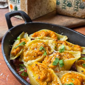 Recette Conchiglioni à la courge et Comté