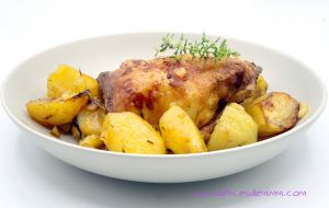 Recette Hauts de cuisses de poulet aux pommes de terre au four